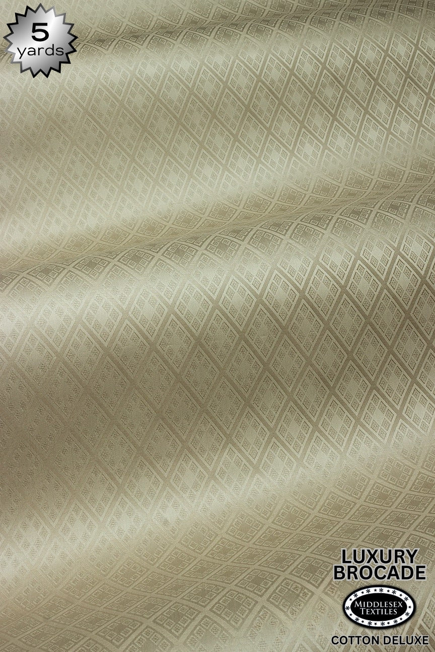 LBD017F-STN - Luxury Middlesex Brocade Deluxe - Stone (5 yards)