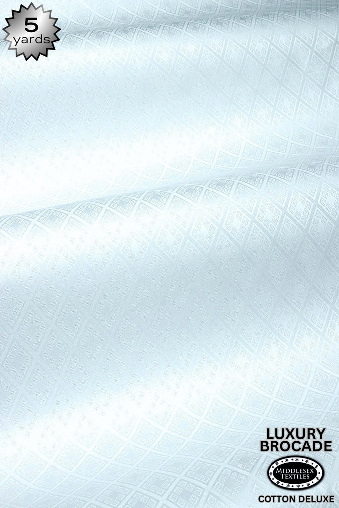 LBD017F-WHT - Luxury Middlesex Brocade Deluxe - White (5 yards)