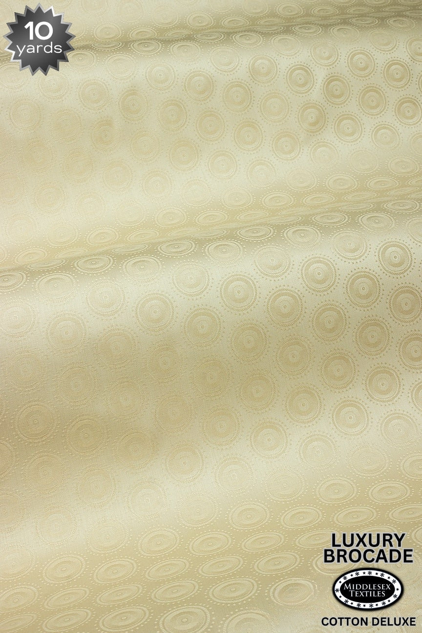 LBD018-BGE - Luxury Middlesex Brocade Deluxe - Beige (10 yards)