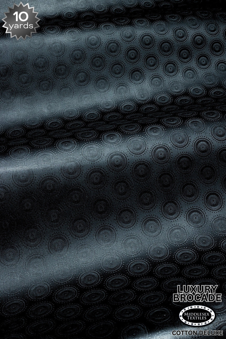 LBD018-BLK - Luxury Middlesex Brocade Deluxe - Black (10 yards)