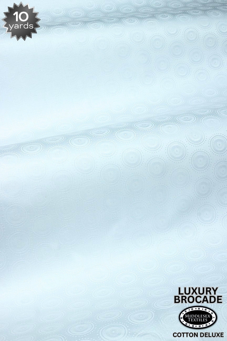 LBD018-WHT - Luxury Middlesex Brocade Deluxe - White (10 yards)