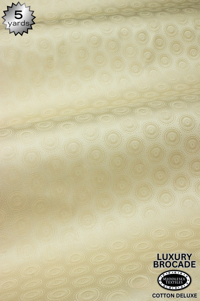 LBD018F-BGE - Luxury Middlesex Brocade Deluxe - Beige (5 yards)