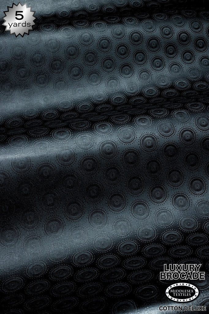 LBD018F-BLK - Luxury Middlesex Brocade Deluxe - Black (5 yards)