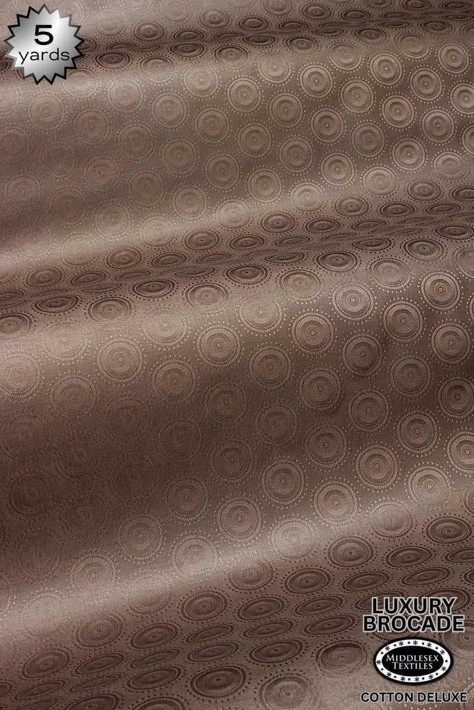 LBD018F-CHB - Luxury Middlesex Brocade Deluxe - Chocolate Brown (5 yards)