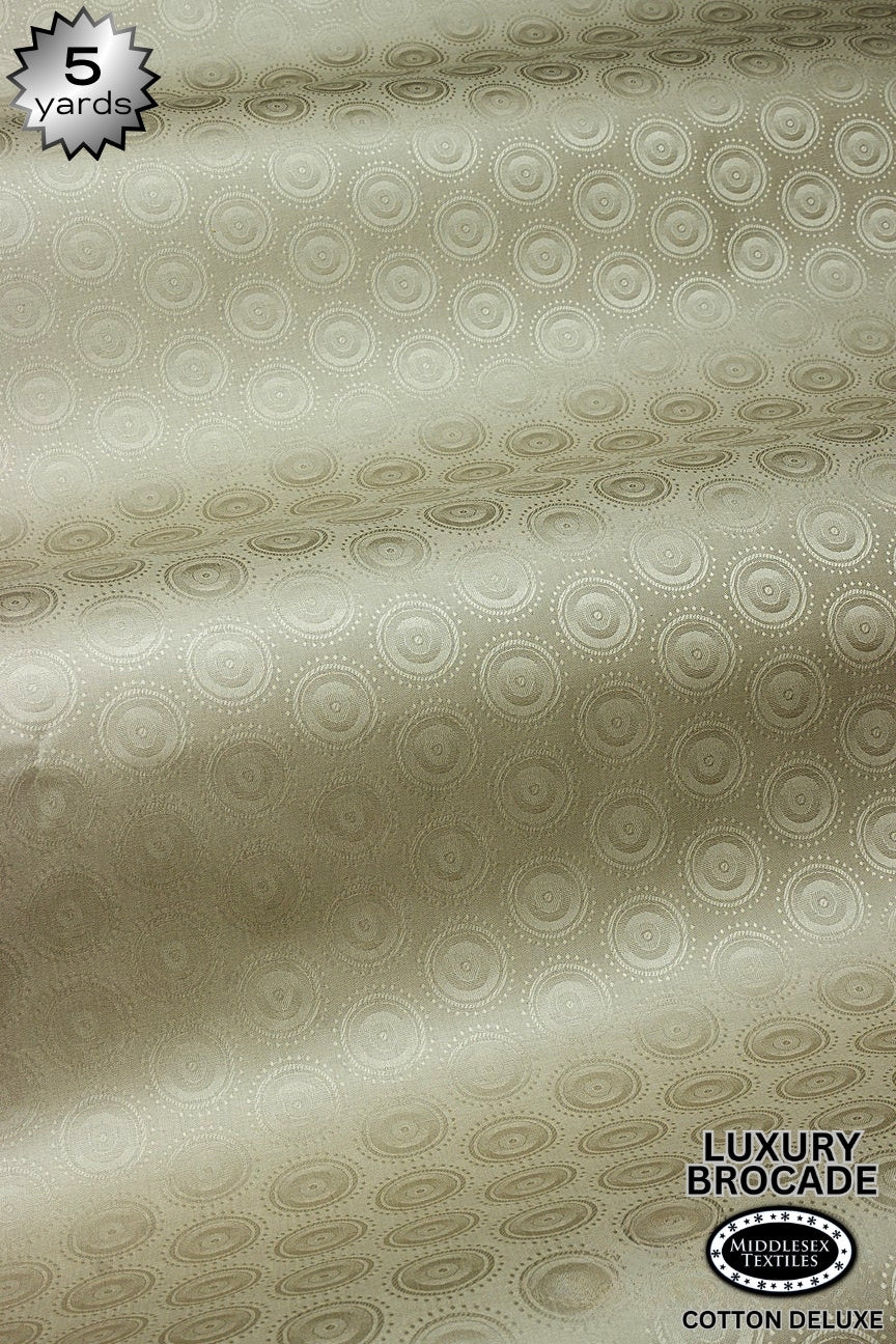 LBD018F-STN - Luxury Middlesex Brocade Deluxe - Stone (5 yards)