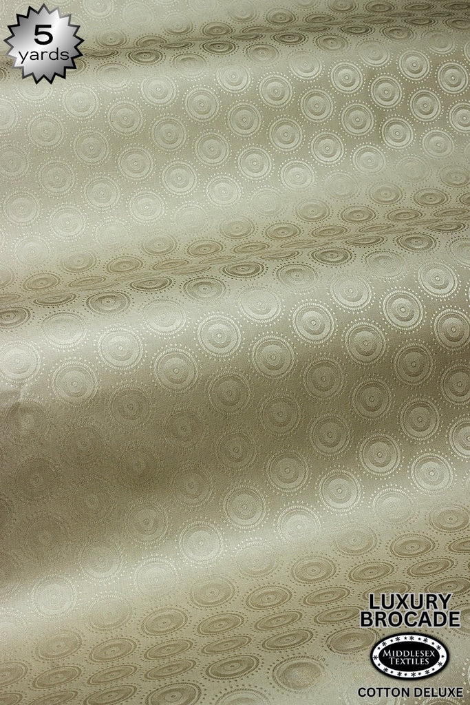 LBD018F-STN - Luxury Middlesex Brocade Deluxe - Stone (5 yards)