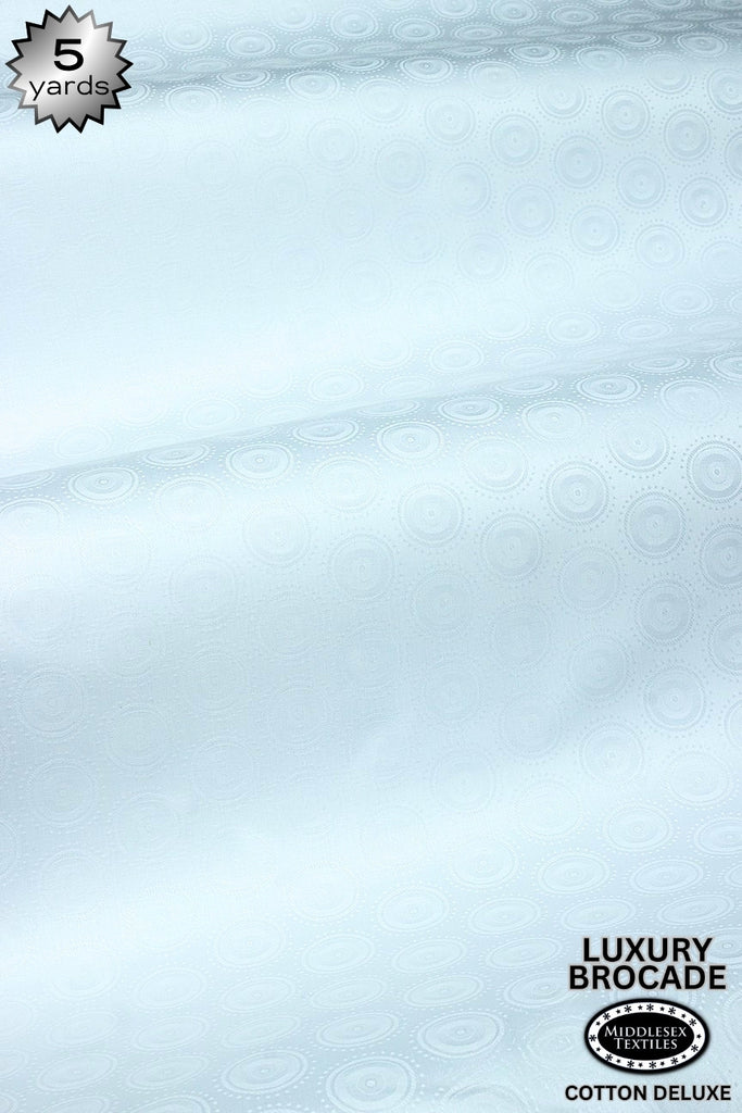 LBD018F-WHT - Luxury Middlesex Brocade Deluxe - White (5 yards)