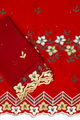 LBL002-RED - [2pc Set] 5 Yards Voile Lace + 2 Yards Net Fabric - Red