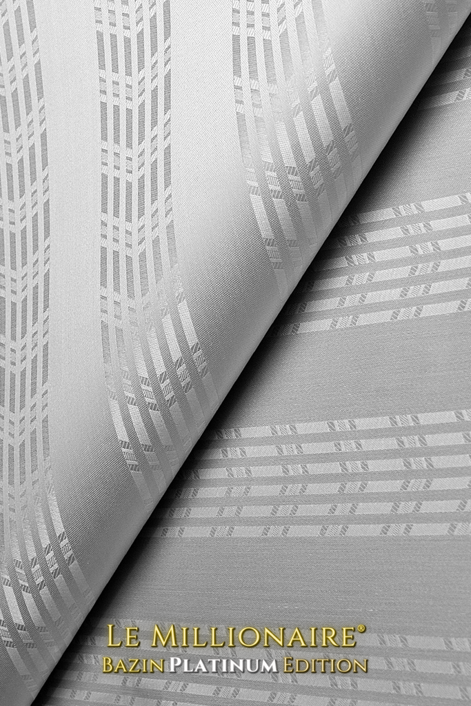 LMBP036-GRY - Le Millionaire Brocade Platinum - Grey (5 Yards)