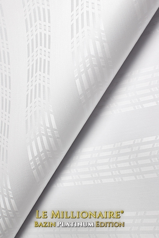 LMBP036-WHT - Le Millionaire Brocade Platinum - White (5 Yards)
