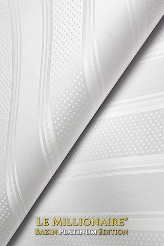LMBP038-WHT - Le Millionaire Brocade Platinum - White (5 Yards)