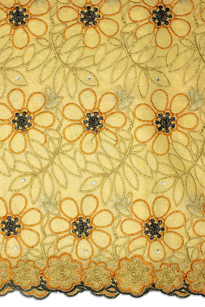 LTD489-CRM - Limited Edition, Metallic Voile Lace - Cream & Gold