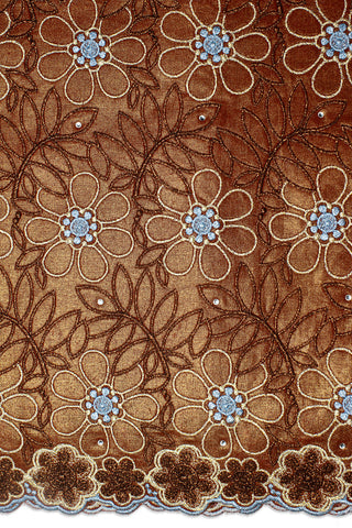 LTD489-MAR - Limited Edition, Metallic Voile Lace - Maroon & Copper