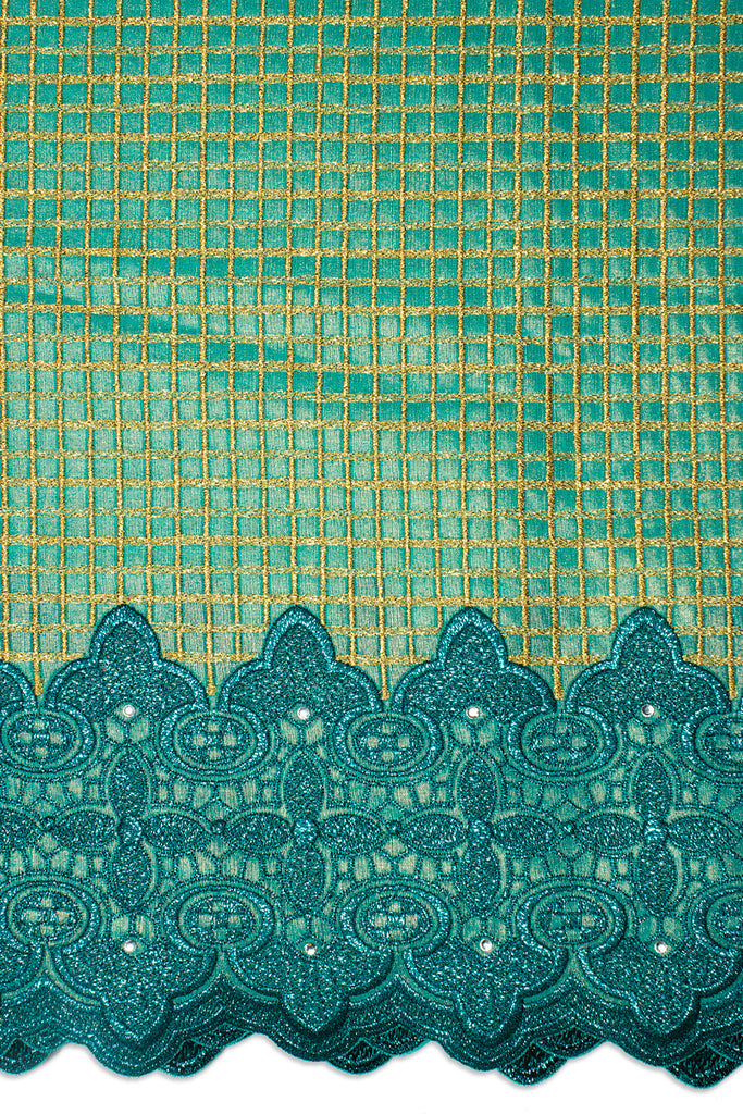 LTD490-MNT - Limited Edition, Metallic Voile Lace - Mint Green