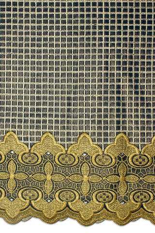 LTD490-DTL - Limited Edition, Metallic Voile Lace - Dark Teal