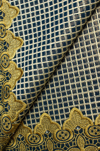LTD490-DTL - Limited Edition, Metallic Voile Lace - Dark Teal