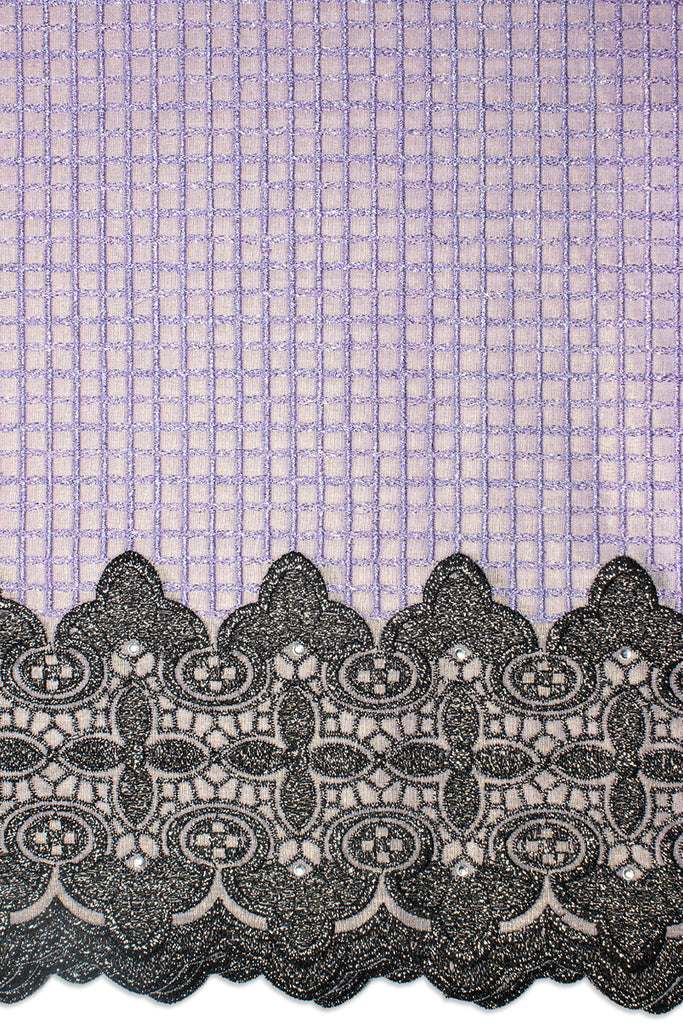 LTD490-PNK - Limited Edition, Metallic Voile Lace - Pink & Lilac