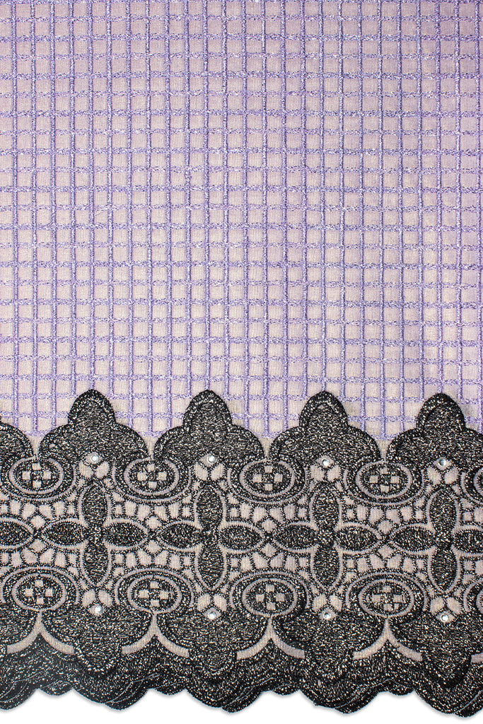 LTD490-PNK - Limited Edition, Metallic Voile Lace - Pink & Lilac