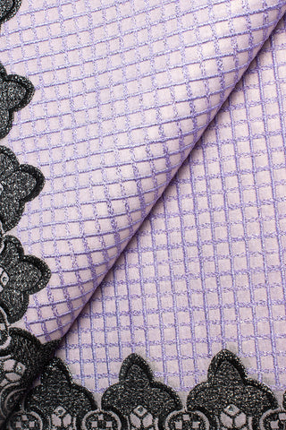 LTD490-PNK - Limited Edition, Metallic Voile Lace - Pink & Lilac