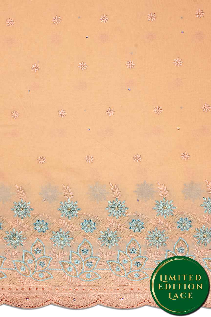 LTD492-PCH - Limited Edition Voile Lace - Peach