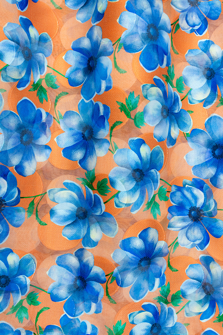 LVJ024-ORB - Ladies' Swiss Voile Jacquard - Pastel Orange & Blue (5 yards)