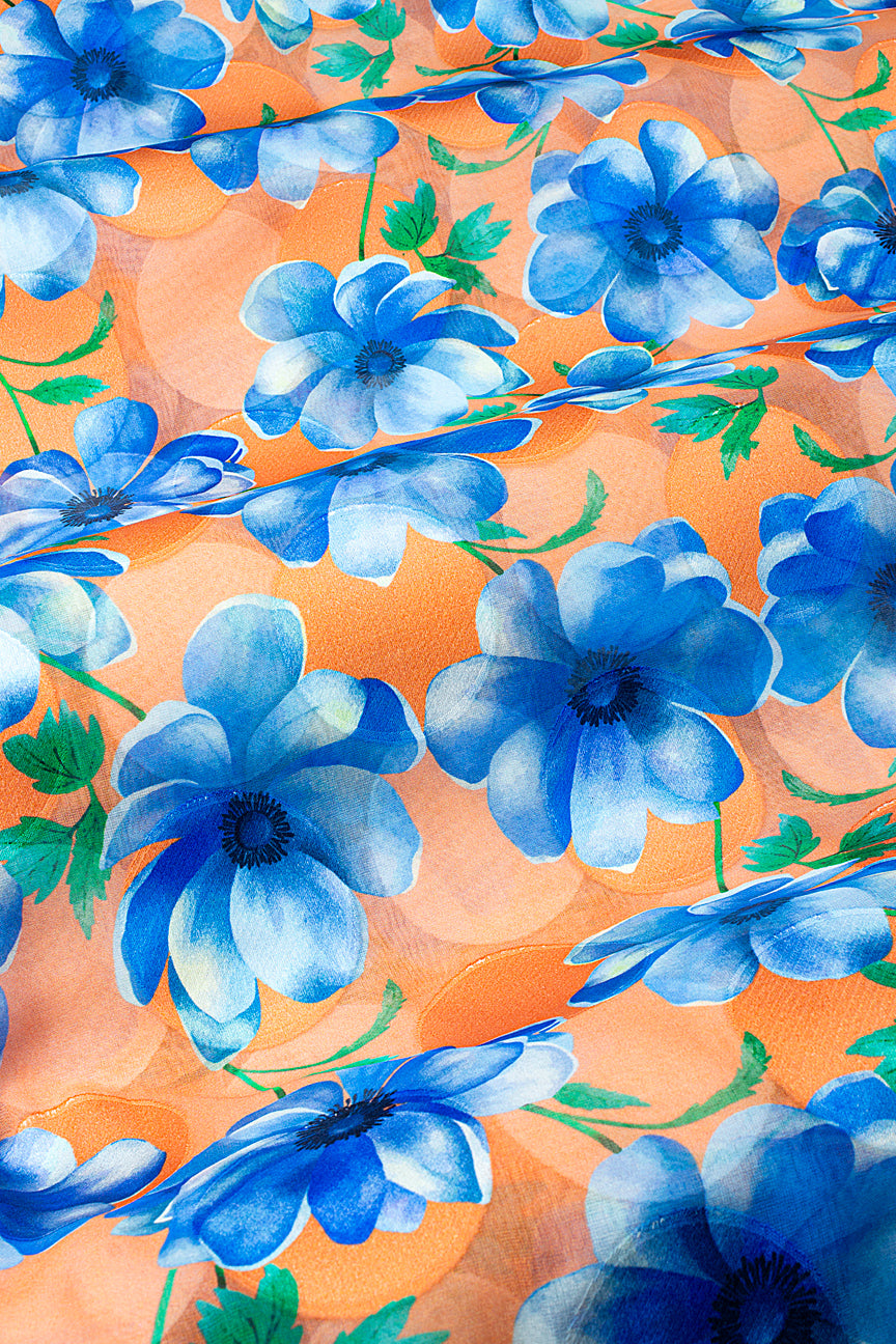LVJ024-ORB - Ladies' Swiss Voile Jacquard - Pastel Orange & Blue (5 yards)