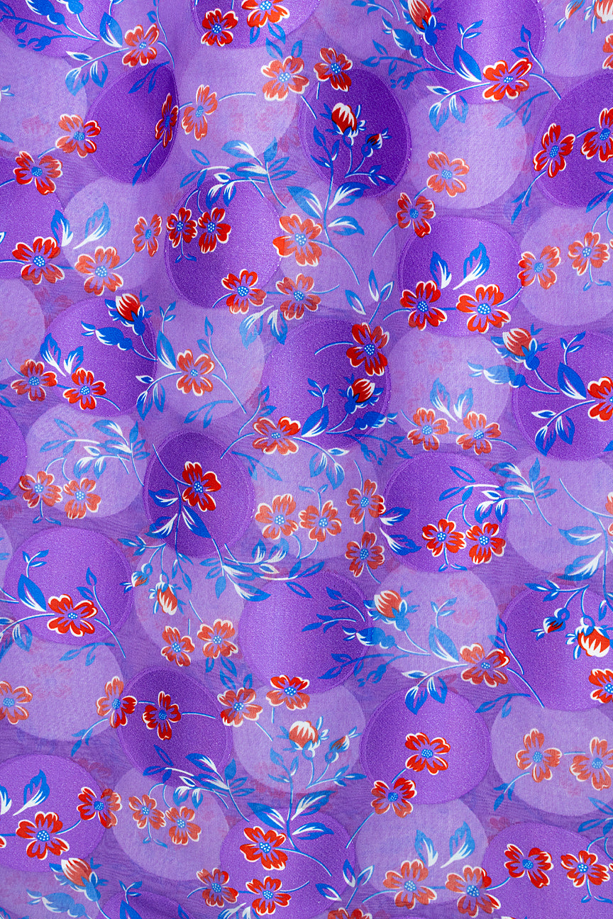LVJ025-LAV - Ladies' Swiss Voile Jacquard - Lavender, Red & Blue (5 yards)