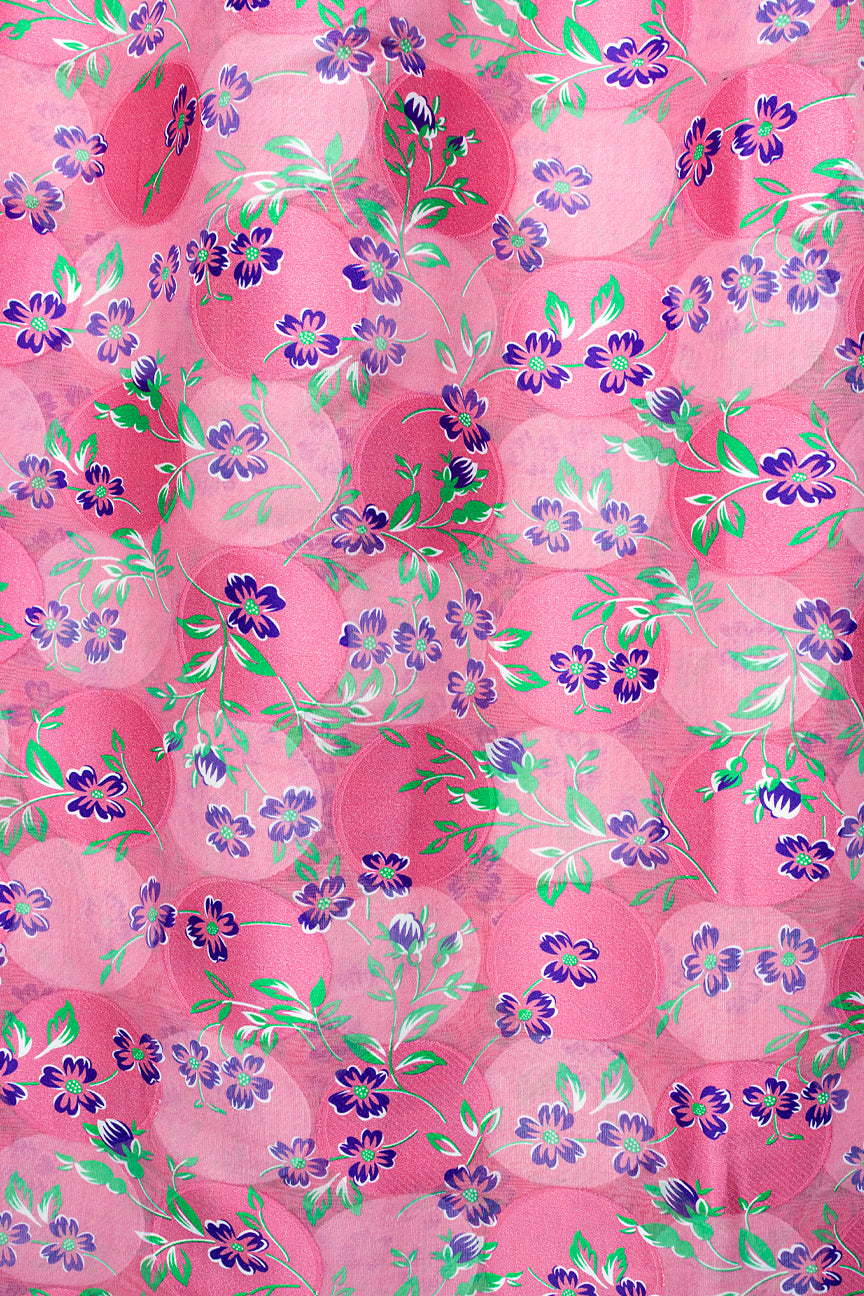 LVJ025-PNK - Ladies' Swiss Voile Jacquard - Coral Pink, Green & Purple (5 yards)