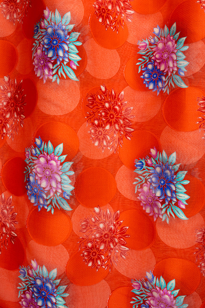LVJ028-ORA - Ladies' Swiss Voile Jacquard - Orange (5 yards)