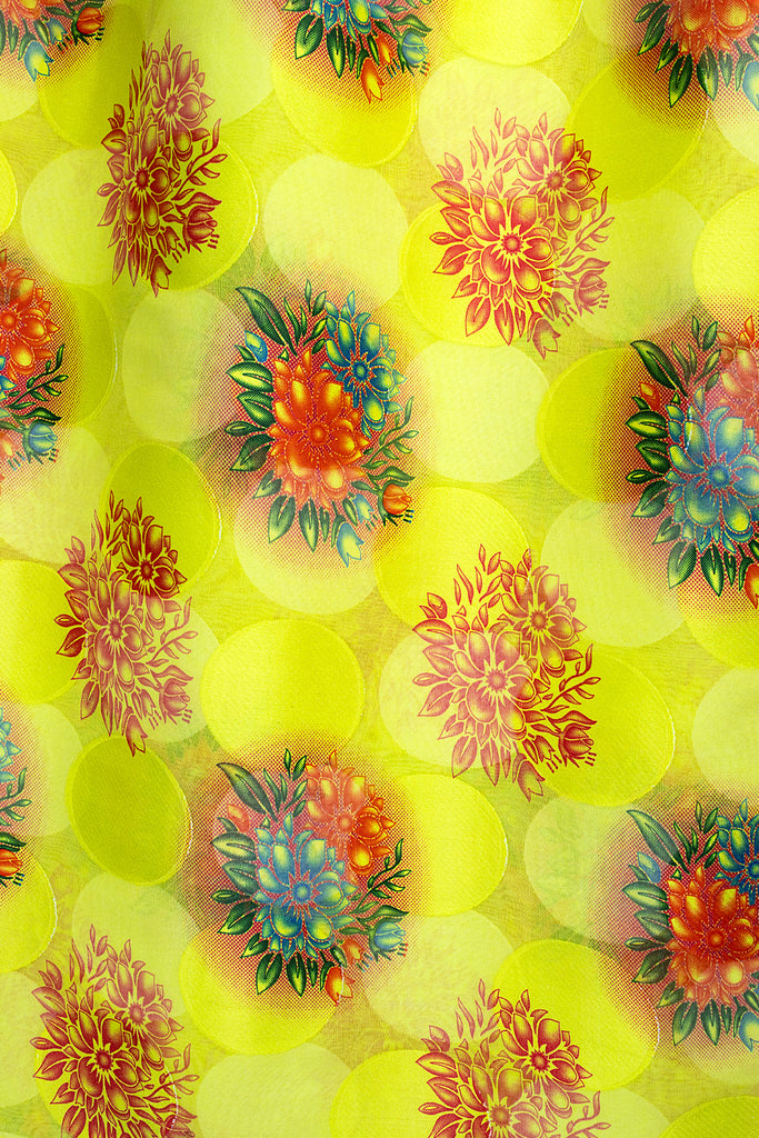 LVJ028-YEL - Ladies' Swiss Voile Jacquard - Yellow (5 yards)