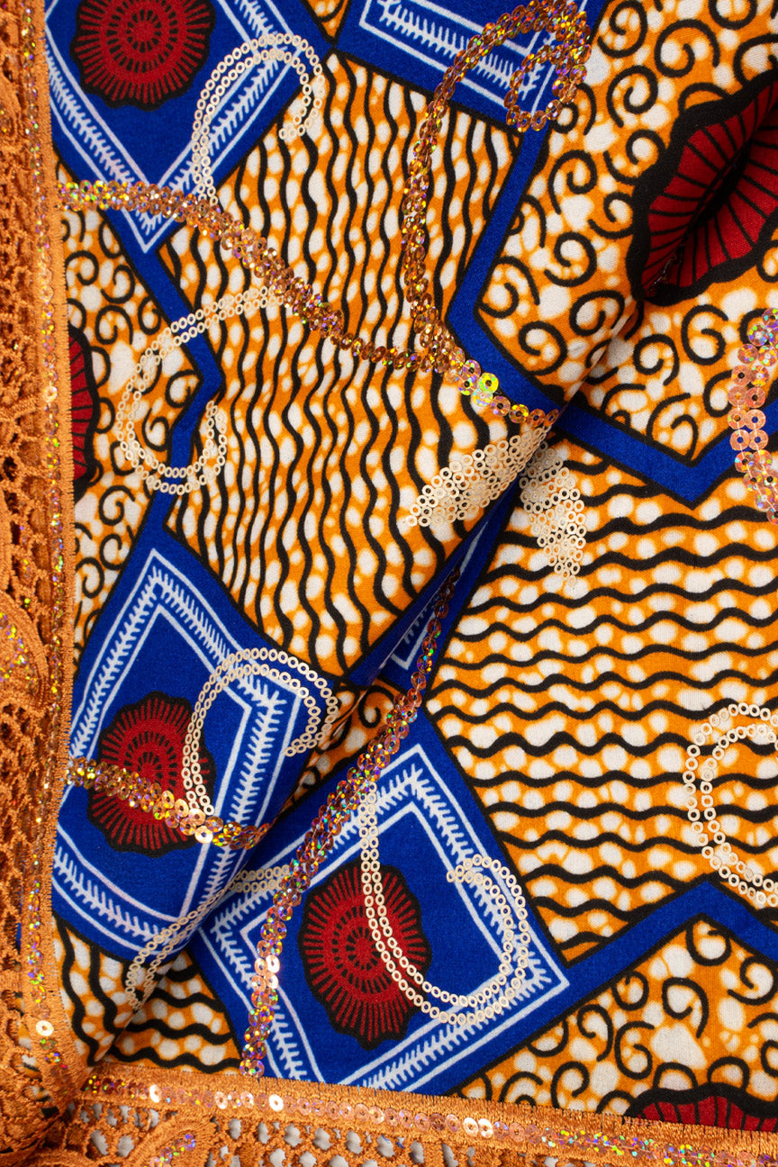 LWX140 – Lace Wax Print with Sequins