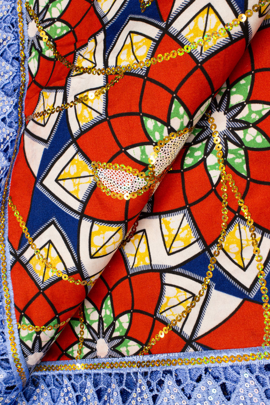LWX144 – Lace Wax Print with Sequins