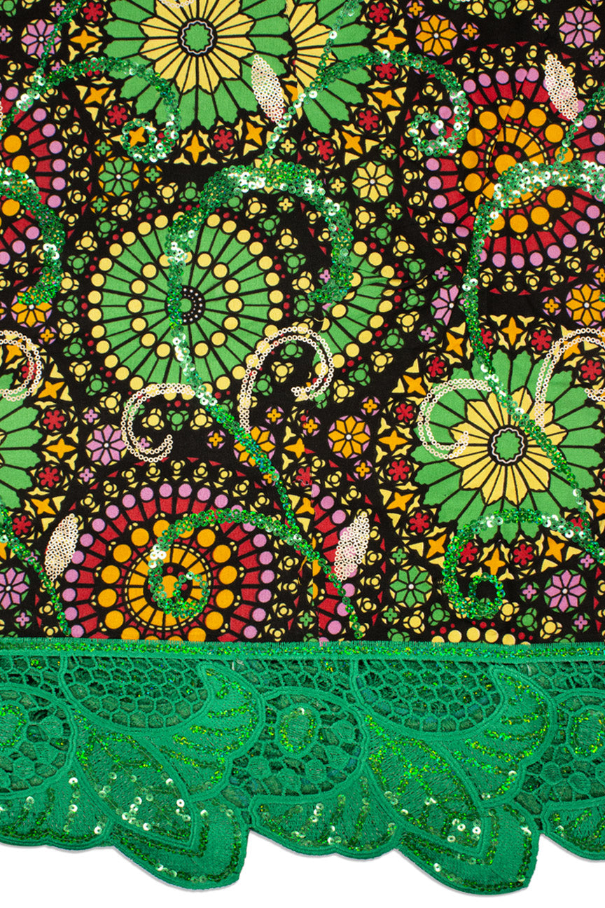 LWX145 – Lace Wax Print with Sequins