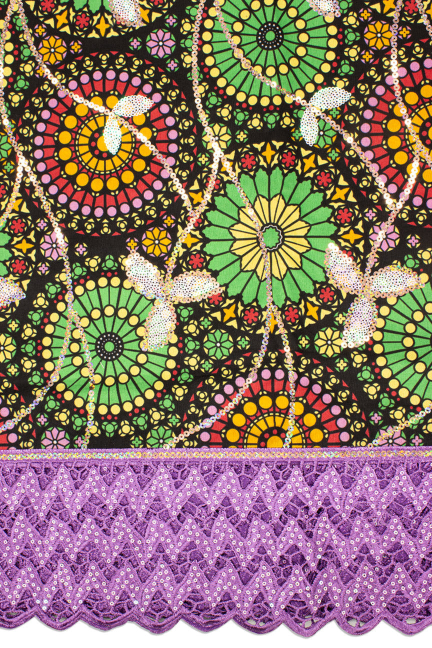 LWX146 – Lace Wax Print with Sequins