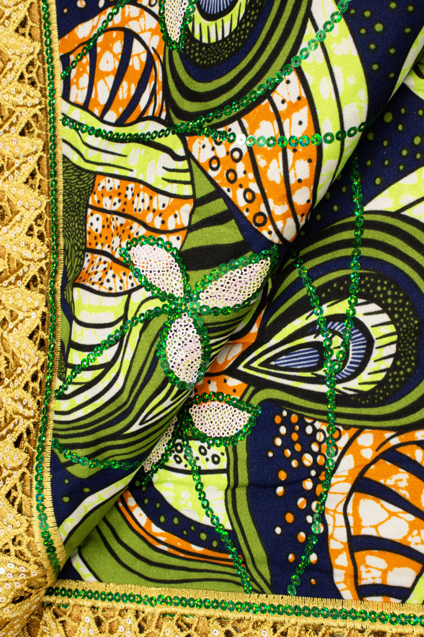 LWX147 – Lace Wax Print with Sequins