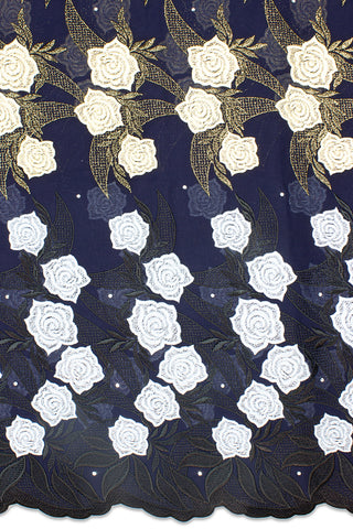 OCL167-NVB - Voile Lace, Made In Austria - Navy Blue