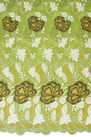 OCL168-LMG - Voile Lace, Made In Austria - Light Lime Green
