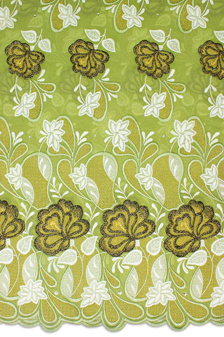 OCL168-LMG - Voile Lace, Made In Austria - Light Lime Green