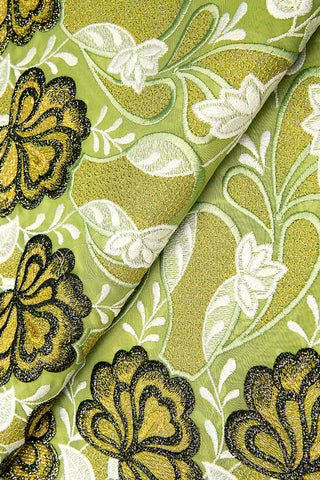 OCL168-LMG - Voile Lace, Made In Austria - Light Lime Green