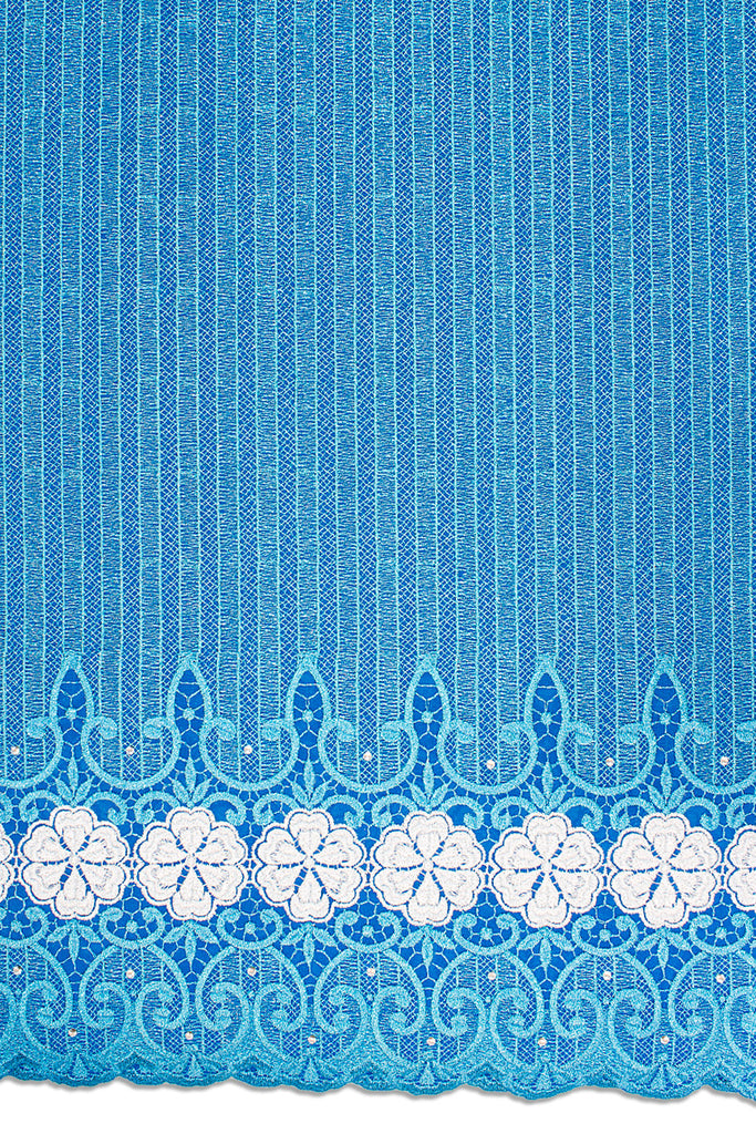 OCL170-TQB - Voile Lace, Made In Austria - Turquoise Blue