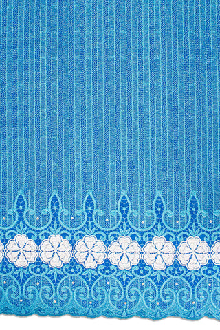 OCL170-TQB - Voile Lace, Made In Austria - Turquoise Blue