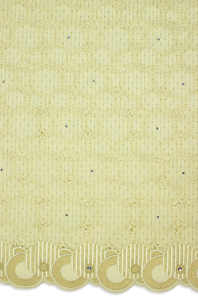 OCL171-CRM - Voile Lace, Made In Austria - Cream & Gold