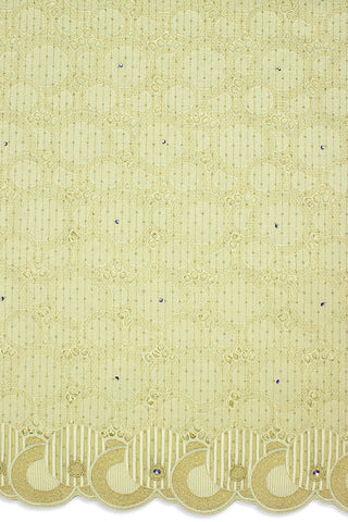 OCL171-CRM - Voile Lace, Made In Austria - Cream & Gold
