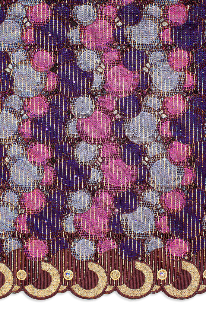 OCL171-MAG - Voile Lace, Made In Austria - Magenta, Navy, Lilac & Fuchsia