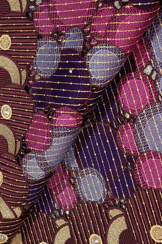 OCL171-MAG - Voile Lace, Made In Austria - Magenta, Navy, Lilac & Fuchsia