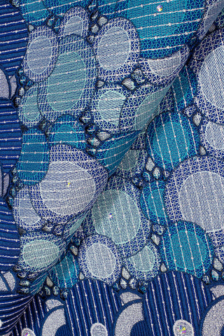 OCL171-RBL - Voile Lace, Made In Austria - Royal Blue, Sky & Turquoise Blue