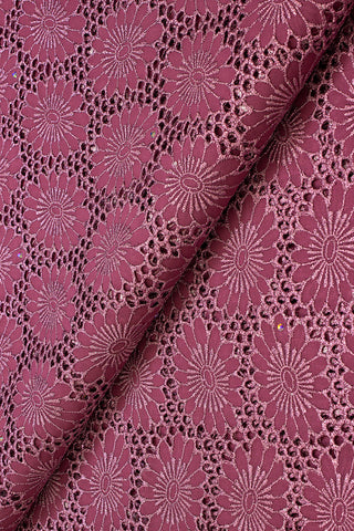 OCL177-ONI - Big Voile Lace, Made In Austria - Onion Red