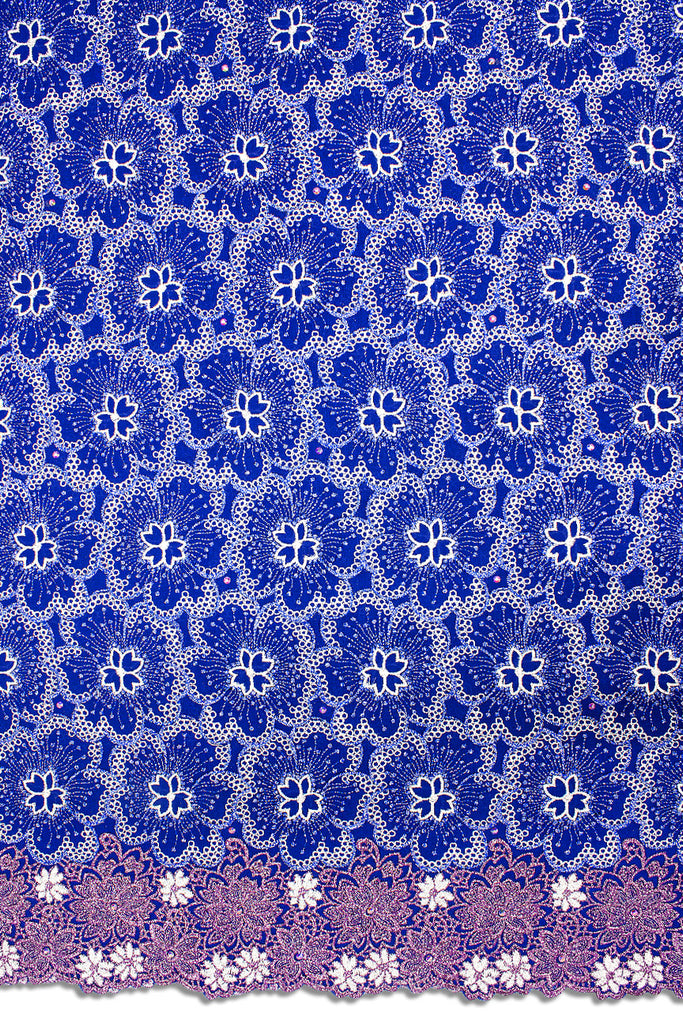 OCL179-RBL - Big Voile Lace, Made In Austria - Royal Blue