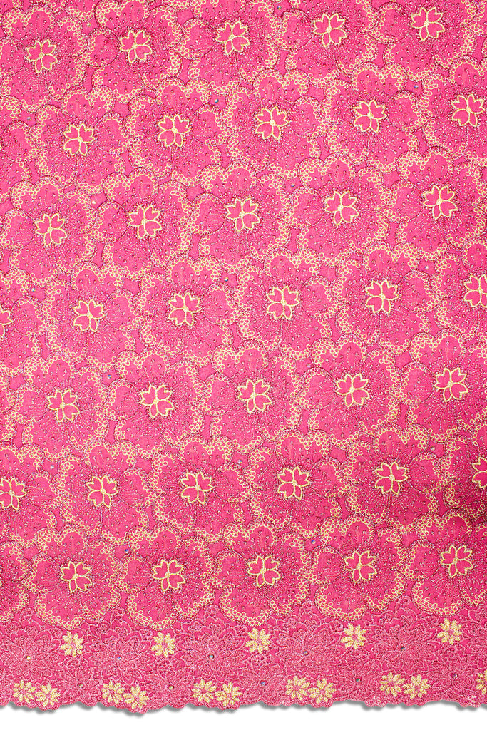 OCL179-RPK - Big Voile Lace, Made In Austria - Rose Pink