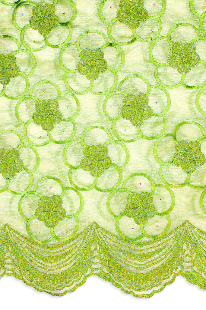 ORG001-GRN - Double Organza Lace - Green